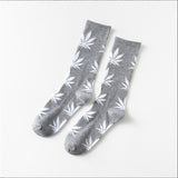 Moda Socmark Funny Socks Men Comfortable High Quality Cotton Happy Hemp Leaf Maple Casual Long Weed Crew Sock Dress Harajuku - webtekdev