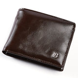 Genuine Leather Wallet Men New Brand Purses for men Black Brown Bifold Wallet Zipper Coin Purse Wallets With Gift Box - webtekdev