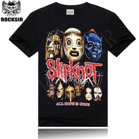 Rocksir T Shirt Men Hip-hop rock band Slipknot For men tshirt short sleeve Black Size M-XXXL Brand Clothing - webtekdev