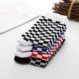 Korea Funky Harajuku Trend Women Checkerboard Socks Geometric Checkered Socks Men Hip Hop Cotton Unisex Streetwear Novelty Socks - webtekdev