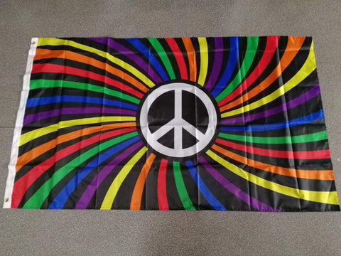 johnin 90*150cm LGBTQIA gay pride rainbow Peace Flag (90 x 150cm) - webtekdev