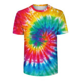 N-olsollo New Fashion Gradual Tie-dyed Mens Tshirts 2019 Summer T-shirts Couple Clothes Knitted Loose Casual Male Tee Shirts Top - webtekdev