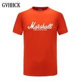 2018 New Marshall T Shirt Logo Amps Amplification Guitar Hero Hard Rock Cafe Music Muse Tops Tee Shirts For Men Fashion T-shirts - webtekdev