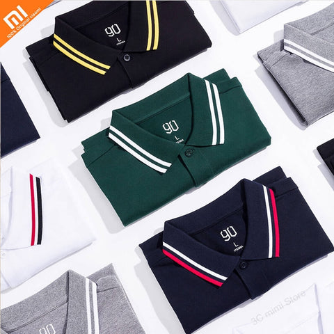 xiaomi mijia Polo Shirt Printing 95% Cotton Fashion Summer Short Sleeve T-Shirt For men's jersey breathable shirt T-shirt home - webtekdev