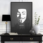 Black White London Pop Film Hero V For Vendetta Canvas Large Art Print Poster Abstract Wall Picture Home Decor Painting No Frame - webtekdev