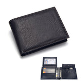 Casual Men's Wallets Leather Solid Luxury Wallet Men Pu Leather - webtekdev