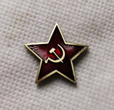 Red Star Hammer Sickle Communism Emblem Soviet Union Symbol Ussr Pin Cold War - webtekdev
