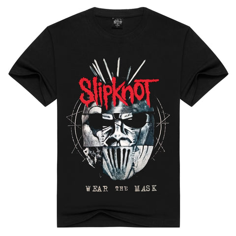 Summer Men/Women Slipknot t shirt Summer Tops Tees Wear the mask Rock T-shirt Men loose t-shirts Fashion Tshirts Plus Size - webtekdev