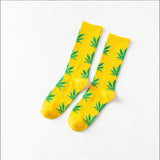Moda Socmark Funny Socks Men Comfortable High Quality Cotton Happy Hemp Leaf Maple Casual Long Weed Crew Sock Dress Harajuku - webtekdev