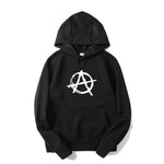 New Funny Printed Harajuku Hoodies Men Anarchy Symbol Sweatshirt Male Punk Rock Female's Hoodie Bedlam Evil Anarchist War Rocker - webtekdev