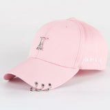 Dad Hat BTS Creative Piercing Ring Baseball Cap Punk Hip Hop Caps Cotton Adult Casual Solid Adjustable Unisex Caps Snapback - webtekdev