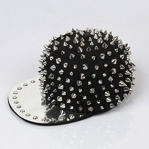 High Quality Hip Hop Caps Hats Punk Hedgehog Hat Bigbang Personality Jazz Snapback Cap Men Women Spike Studs Rivet Hat Punk Styl - webtekdev