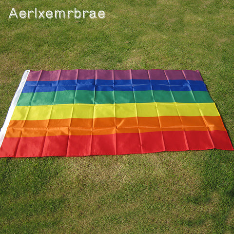 free  shipping  Aerlxemrbrae  Rainbow Flag 3x5 FT Polyester Flag Gay Pride Peace Flags    LESBIAN PRIDE PEACE Pennants Flag - webtekdev