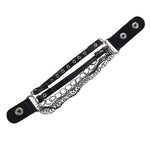 Adjustable Punk Rock Multi-chain Leather Chain Stud Bangle Wristband Bracelet - webtekdev