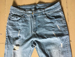 Fashion Streetwear Men's Jeans Vintage Blue Gray Color Skinny Destroyed Ripped Jeans Broken Punk Pants Homme Hip Hop Jeans Men - webtekdev