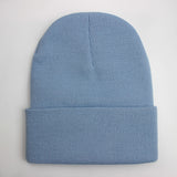 Solid Unisex Beanie Autumn Winter Wool Blends Soft Warm Knitted Cap Men Women SkullCap Hats Gorro Ski Caps 24 Colors Beanies - webtekdev