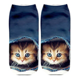 RUBU women's funny animal Cute 3D Print Socks Women Ankle Socks Unisex Socks Hot women Fashion Sox cartoon cat for female 5H1 - webtekdev