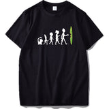 Human Evolution T shirt Funny Personality UFO Alien Tops Short Sleeve Cotton Camiseta Cartoon Humor Tshirt EU Size - webtekdev