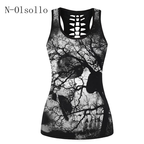 Polyester/Spandex Fashion Sportswear For Womens Tank Top Sleeveless Hollow Back Tops Slim Workout Clothes 2017 Summer Vest Shirt - webtekdev