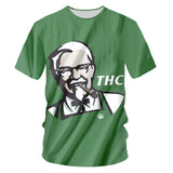 CJLM Green Tshirt Men New Arrivals THC 3D KFC X 420 Printed T Shirts Hip Hop O-neck Hip Hop Streetwear Tees S-7XL Wholesales - webtekdev