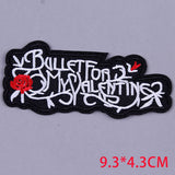 Pulaqi Punk Metal Band Cloth Patches Embroidered Patches For Clothing Applique Rock Music Fans Badges Stickers Iron on Patches F - webtekdev