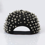 High Quality Hip Hop Caps Hats Punk Hedgehog Hat Bigbang Personality Jazz Snapback Cap Men Women Spike Studs Rivet Hat Punk Styl - webtekdev