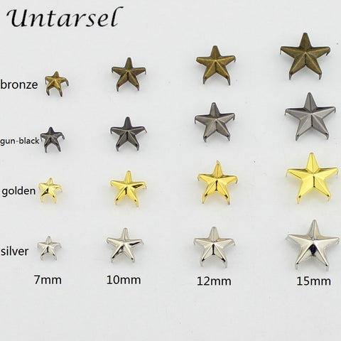 Hot Sale 5 Sizes Collected Metal Star Gold Studs - webtekdev