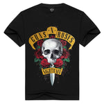 Men's T-shirts 2018 new GUNS N ROSE NIGHTRIAN t shirt men mans tshirt summer cotton black t-shirt punk skull rose design - webtekdev