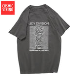 COSMIC STRING 100% cotton summer men's T-shirts Joy Division Unknown Pleasure punk COOL T-shirt rock hipster t shirt tee shirts - webtekdev