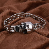 ZOSHI 316L Stainless steel Cool Men's Steel High Quality Biker Man Skull charms Bracelet Chain Factory Price Bracelets & Bangles - webtekdev