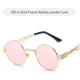 Oulylan Round Metal Steampunk Sunglasses Women Men Fashion Gothic Sun Glasses Luxury Brand Designer High Quality Eyewear UV400 - webtekdev