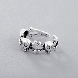 Chandler Antique Gothic Men's Ring Skull Biker Male Rings For Women Personalized Punk  Open Retro Nail Jewel Wedding Band - webtekdev