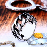 Beier new store 316L Stainless Steel high quality ring Gothic chain ring personality retro  Fashion jewelry LLBR8-175R - webtekdev