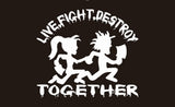90*150cm live fight destroy together flag - webtekdev