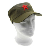 Fashion 1Pcs Cotton Fabric Adjustable Casual China Green Flat Hats Hot Red Star Unisex Retro Chinese Patrol Army Cap Gifts - webtekdev