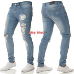 Cotton Jean Men's Pants Vintage Hole Cool Trousers for Guys Summer Europe America Style Plus Size 3XL ripped jeans Male - webtekdev