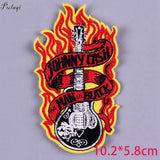 Pulaqi Punk Metal Band Cloth Patches Embroidered Patches For Clothing Applique Rock Music Fans Badges Stickers Iron on Patches F - webtekdev