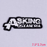 Pulaqi Punk Metal Band Cloth Patches Embroidered Patches For Clothing Applique Rock Music Fans Badges Stickers Iron on Patches F - webtekdev