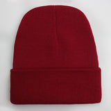 Solid Unisex Beanie Autumn Winter Wool Blends Soft Warm Knitted Cap Men Women SkullCap Hats Gorro Ski Caps 24 Colors Beanies - webtekdev