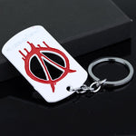 4 Colors Hot Sale Moive V for Vendetta Dog Tag Metal keychain Key Ring Charm Gift Souvenirs - webtekdev