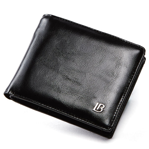 Genuine Leather Wallet Men New Brand Purses for men Black Brown Bifold Wallet Zipper Coin Purse Wallets With Gift Box - webtekdev