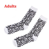 Unisex Adult Leopard Print Cotton Socks Funny Women Sock Kids Baby Men Women Parent-child Sock Breathable Sweat-absorbing Socks - webtekdev