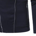 Men's Punk Zippers Jacket Tops 2019 Double Oblique Slim Casual Gothic Motor Jacket Unique Biker Cool Thicken Warm Coats Clothes - webtekdev