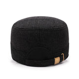 [NORTHWOOD] Classic Thicker Mens Winter Hat Warm Military Hats For Men Adjustable Flat Top Caps - webtekdev