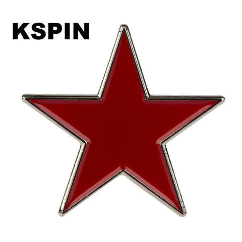 Red Star Lapel Pin  Badge Enamel Pin badge brooch Lapel pin Jeans shirt Cool Jewelry Gift XY0162 (XY0162) - webtekdev