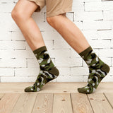 [COCOTEKK]5 Colors Korean New Men Military Socks Graffiti Green Mens Cotton Socks Jungle Style Winter Classic Camouflage Socks - webtekdev