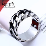Beier new store 316L Stainless Steel high quality ring Gothic chain ring personality retro  Fashion jewelry LLBR8-175R - webtekdev