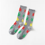 Moda Socmark Funny Socks Men Comfortable High Quality Cotton Happy Hemp Leaf Maple Casual Long Weed Crew Sock Dress Harajuku - webtekdev