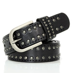 Women's Genuine Leather Studded Belt - webtekdev