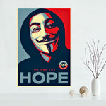 Nice Custom V For Vendetta Canvas Poster Print painting Art Wall Silk Poster cloth print Fabric Poster - webtekdev